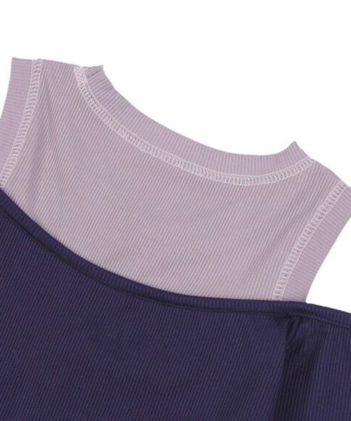 【セール】韓国ブランド NASTY FANCY CLUB ナスティーファンシークラブ WINSOME OFF SHOULDER HALTERNECK CROP TEE 長袖トップス 長袖Tシャツ ロンT 短丈トップス クロップドトップス クロップTシャツ ショートT ロゴT オフショルダー レイヤードロンT（Tシャツ/カットソー）｜NASTY FANCY CLUB（ナスティーファンシークラブ）