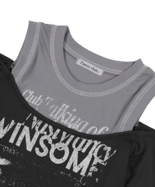 韓国商品/FANCY CLUB MYSTIC ONE-SHOULDER TEE ワンショルダー 韓国 FANCY CLUB(ファンシークラブ) - 海外通販