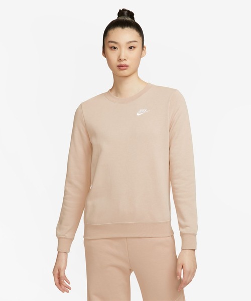 NIKE（ナイキ）の「ナイキ NIKE ナイキ  NSW クラブ STD フリース L/S クルー（スウェット・レディース・サンドグレー/オレンジ/ブラック/ダークグレー/ペールイエロー・L/XL/S/M）」の3枚目の写真