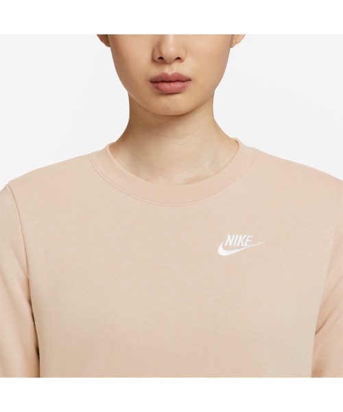 NIKE（ナイキ）の「ナイキ NIKE ナイキ  NSW クラブ STD フリース L/S クルー（スウェット・レディース・サンドグレー/オレンジ/ブラック/ダークグレー/ペールイエロー・L/XL/S/M）」の7枚目の写真