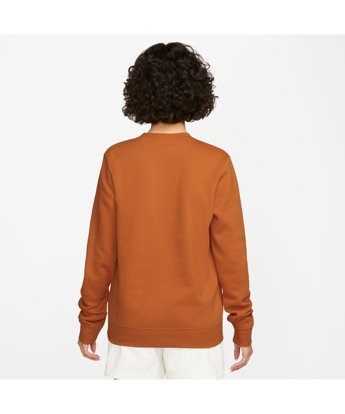 NIKE（ナイキ）の「ナイキ NIKE ナイキ  NSW クラブ STD フリース L/S クルー（スウェット・レディース・サンドグレー/オレンジ/ブラック/ダークグレー/ペールイエロー・L/XL/S/M）」の9枚目の写真