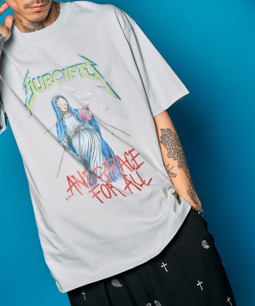 Subciety（サブサエティ）の「GRACE TEE（Tシャツ/カットソー・メンズ・ブラック/アッシュ/ホワイト/サンドベージュ/グリーン/ブルー・SMALL/MEDIUM/LARGE/X-LARGE/XX-LARGE）」の6枚目の写真