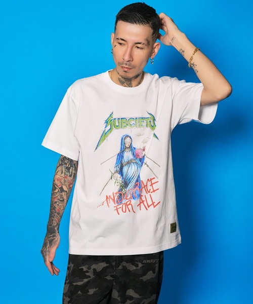 Subciety（サブサエティ）の「GRACE TEE（Tシャツ/カットソー・メンズ・ブラック/アッシュ/ホワイト/サンドベージュ/グリーン/ブルー・SMALL/MEDIUM/LARGE/X-LARGE/XX-LARGE）」の14枚目の写真