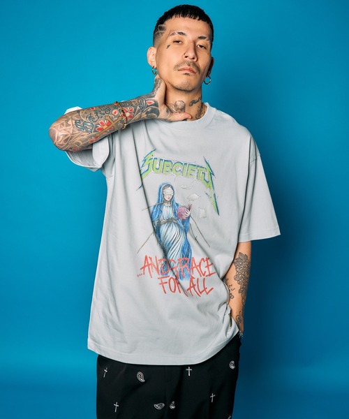 Subciety（サブサエティ）の「GRACE TEE（Tシャツ/カットソー・メンズ・ブラック/アッシュ/ホワイト/サンドベージュ/グリーン/ブルー・SMALL/MEDIUM/LARGE/X-LARGE/XX-LARGE）」の9枚目の写真