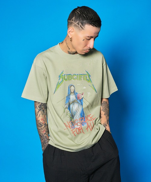 Subciety（サブサエティ）の「GRACE TEE（Tシャツ/カットソー・メンズ・ブラック/アッシュ/ホワイト/サンドベージュ/グリーン/ブルー・SMALL/MEDIUM/LARGE/X-LARGE/XX-LARGE）」の12枚目の写真