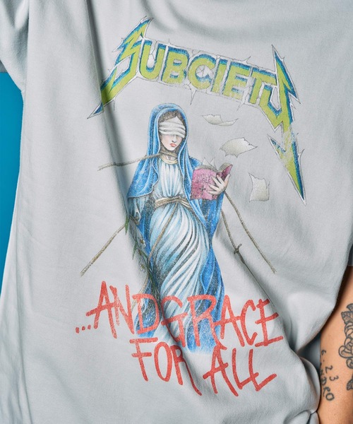 Subciety（サブサエティ）の「GRACE TEE（Tシャツ/カットソー・メンズ・ブラック/アッシュ/ホワイト/サンドベージュ/グリーン/ブルー・SMALL/MEDIUM/LARGE/X-LARGE/XX-LARGE）」の8枚目の写真