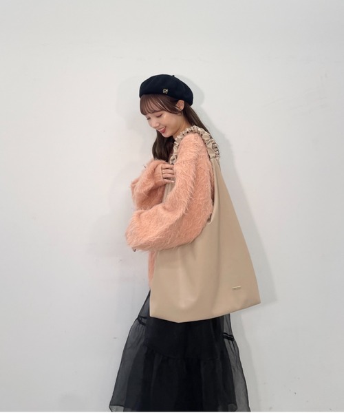 セール】ハンドルギャザーA4合皮トートバッグ（トートバッグ