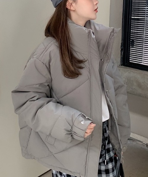 wears（ウェアーズ）の「ワンポイントオーバーサイズ中綿ブルゾン（ブルゾン・レディース・グレイッシュベージュ/ブラック/アイボリー・FREE）」の11枚目の写真