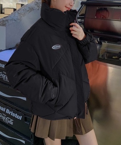 wears（ウェアーズ）の「ワンポイントオーバーサイズ中綿ブルゾン（ブルゾン・レディース・グレイッシュベージュ/ブラック/アイボリー・FREE）」の16枚目の写真