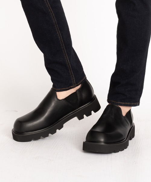 SVEC(シュベック)の「Vカット サイドゴア ハイソール ローファー スリッポン(ドレスシューズ・メンズ・ブラック・40/41/42/43/44/39)」の7枚目の写真