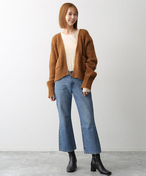 SLOBE IENA(スローブイエナ)の「ネックリボン2WAY ロンTEE(Tシャツ/カットソー・レディース・ブラック/ベージュ・FREE)」の9枚目の写真