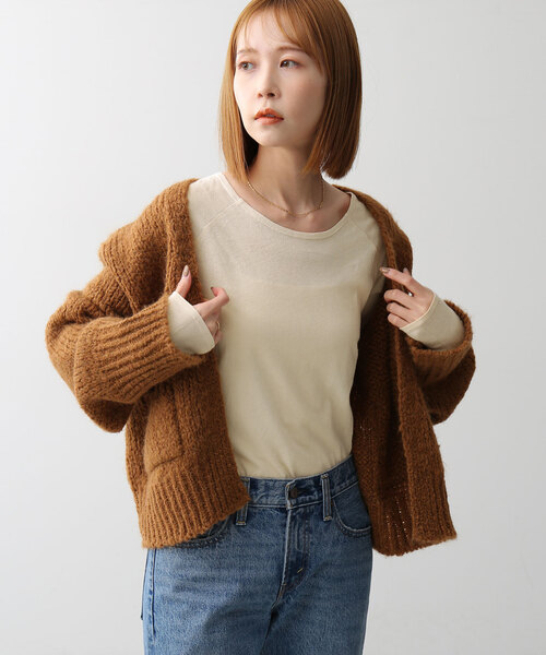 SLOBE IENA(スローブイエナ)の「ネックリボン2WAY ロンTEE(Tシャツ/カットソー・レディース・ブラック/ベージュ・FREE)」の10枚目の写真