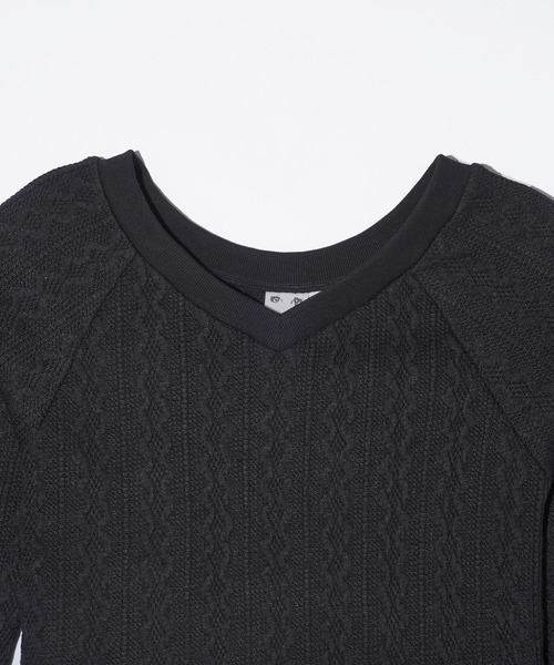 X-girl（エックスガール）の「2WAY SHOULDER TOP（Tシャツ/カットソー・レディース・ホワイト/ブラック・M/S）」の5枚目の写真