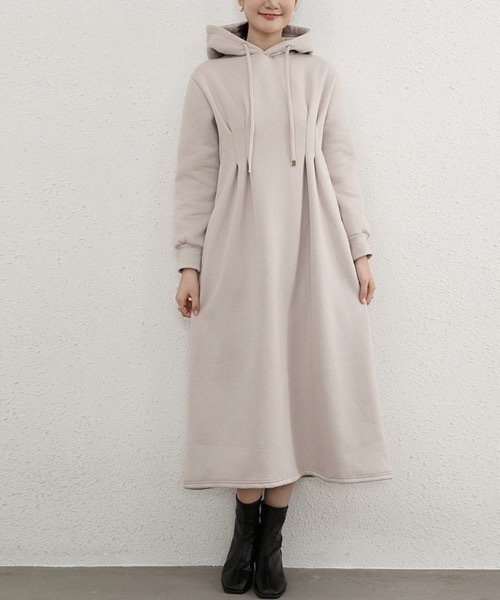 【セール】ウエストマークパーカーワンピース（ワンピース）｜Doux Belle（ドゥーベル） 4,655円