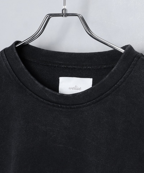 welise（ウェライズ）の「【welise/ウェライズ】ハイクオリティーコットン/ケミカルオーバーダイ クルーネックスウェット（スウェット・メンズ・ブラック/ブラウン/グレー/ワイン/ライトグレー/ブルー系その他/ブラック系その他・L/S/M）」の21枚目の写真