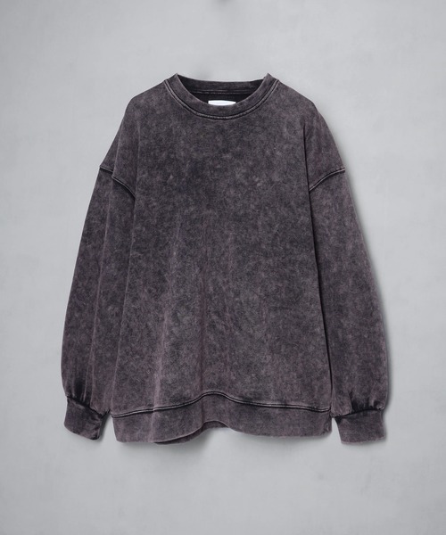 welise（ウェライズ）の「【welise/ウェライズ】ハイクオリティーコットン/ケミカルオーバーダイ クルーネックスウェット（スウェット・メンズ・ブラック/ブラウン/グレー/ワイン/ライトグレー/ブルー系その他/ブラック系その他・L/S/M）」の20枚目の写真