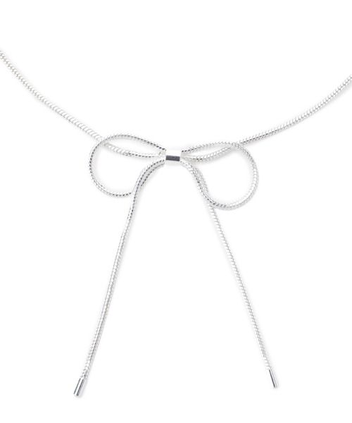 VIS（ビス）の「チェーンリボンネックレス（ネックレス・レディース・シルバー/ゴールド・FREE）」の9枚目の写真