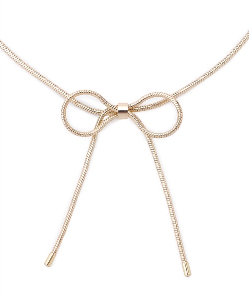 VIS（ビス）の「チェーンリボンネックレス（ネックレス・レディース・シルバー/ゴールド・FREE）」の10枚目の写真