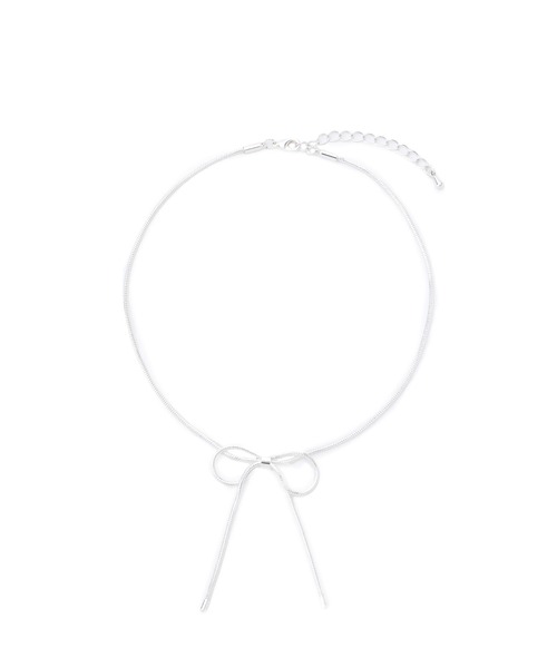 VIS（ビス）の「チェーンリボンネックレス（ネックレス・レディース・シルバー/ゴールド・FREE）」の8枚目の写真