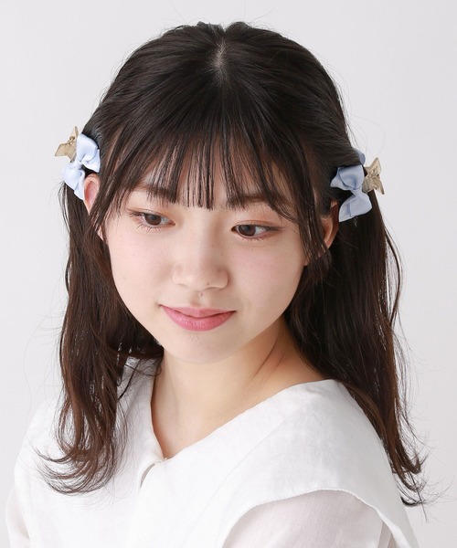 repipi armario(レピピ アルマリオ)の「☆セットアイテム☆リボンミニバンス(バレッタ/ヘアクリップ・キッズ・ブラック/アイボリー/ブルー/ピンク・FREE)」の4枚目の写真