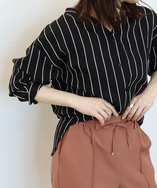 Jines(ジネス)の「ドライタッチテーパードパンツ(その他パンツ・レディース・グリーン/ベージュ/ベージュ系その他/ブラック・38)」の16枚目の写真