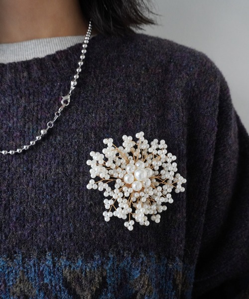 Port（ポート）の「デザイン パール & ビジュー ブローチ（ブローチ/コサージュ・レディース・A/B/C/D/E/F/G・FREE）」の7枚目の写真