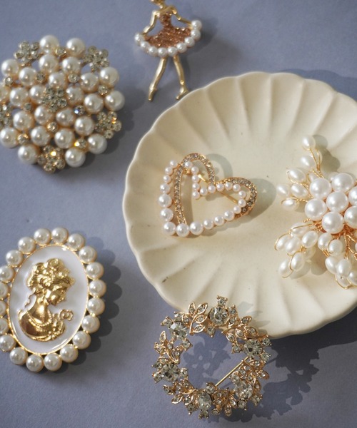 Port（ポート）の「デザイン パール & ビジュー ブローチ（ブローチ/コサージュ・レディース・A/B/C/D/E/F/G・FREE）」の13枚目の写真