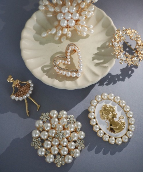 Port（ポート）の「デザイン パール & ビジュー ブローチ（ブローチ/コサージュ・レディース・A/B/C/D/E/F/G・FREE）」の15枚目の写真