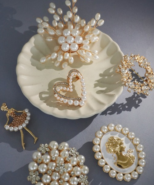 Port（ポート）の「デザイン パール & ビジュー ブローチ（ブローチ/コサージュ・レディース・A/B/C/D/E/F/G・FREE）」の11枚目の写真