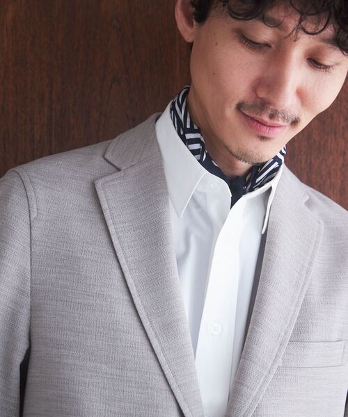 THE SHOP TK （ザ ショップ ティーケー ）の「◆リネンライクメッシュブレザー（テーラードジャケット・メンズ・ベージュ/ネイビー・01/02/03/04）」の22枚目の写真