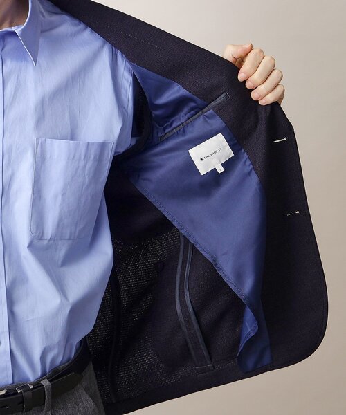 THE SHOP TK （ザ ショップ ティーケー ）の「◆リネンライクメッシュブレザー（テーラードジャケット・メンズ・ベージュ/ネイビー・01/02/03/04）」の13枚目の写真