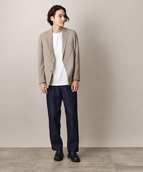 THE SHOP TK （ザ ショップ ティーケー ）の「◆リネンライクメッシュブレザー（テーラードジャケット・メンズ・ベージュ/ネイビー・01/02/03/04）」の8枚目の写真