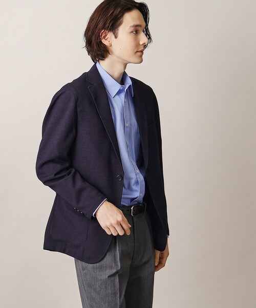 THE SHOP TK （ザ ショップ ティーケー ）の「◆リネンライクメッシュブレザー（テーラードジャケット・メンズ・ベージュ/ネイビー・01/02/03/04）」の6枚目の写真