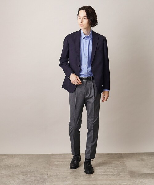 THE SHOP TK （ザ ショップ ティーケー ）の「◆リネンライクメッシュブレザー（テーラードジャケット・メンズ・ベージュ/ネイビー・01/02/03/04）」の4枚目の写真