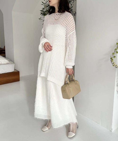 セール】メッシュニットワンピース(ワンピース)|one after セール】メッシュニットワンピース(ワンピース)|one after