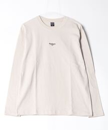 コットン天竺 / ミニロゴ刺繍 クルーネック ロンTee(長袖)