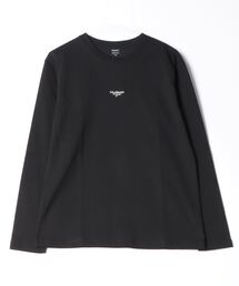 コットン天竺 / ミニロゴ刺繍 クルーネック ロンTee(長袖)