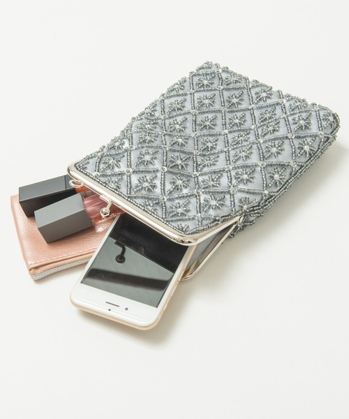 ビーズ刺繍がま口ショルダーバッグ（ショルダーバッグ）｜RUIRUE