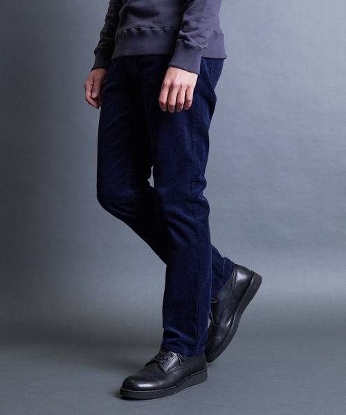Magine(マージン)の「CTN CORDULOY STRIGHT PANTS:コットン ウォッシュド コーデュロイ 5ポケット ストレートパンツ(チノパンツ・メンズ・ブラック/ダークブラウン/ネイビー/ベージュ・46/44/48)」の4枚目の写真