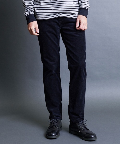 Magine(マージン)の「CTN CORDULOY STRIGHT PANTS:コットン ウォッシュド コーデュロイ 5ポケット ストレートパンツ(チノパンツ・メンズ・ブラック/ダークブラウン/ネイビー/ベージュ・46/44/48)」の2枚目の写真