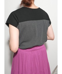 バイカラーニットTOPS