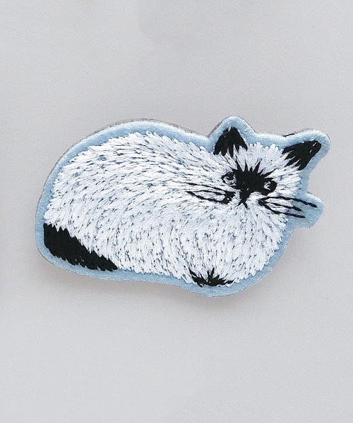 COMMON WARE(コモンウェアー)の「EC:松尾みゆき 猫刺繍ブローチ(ブローチ/コサージュ・レディース・ベージュ/イエロー/グレー/ブルー・FREE)」の3枚目の写真