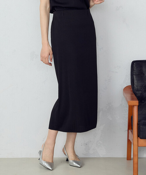 COMME CA ISM（コムサイズム）の「プリーツ ナロースカート / セットアップ対応（スカート・レディース・ベージュ/チャコール/ブラック・LARGE/MEDIUM）」の2枚目の写真