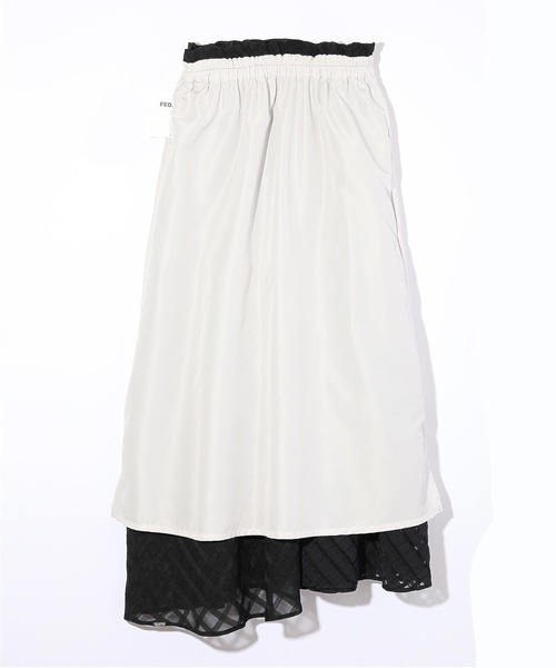 MILKFED.（ミルクフェド）の「PLAID SHEER TIERED SKIRT（スカート・レディース・ブラック/ライトグレー・ONE SIZE）」の16枚目の写真