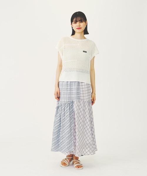 MILKFED.（ミルクフェド）の「PLAID SHEER TIERED SKIRT（スカート・レディース・ブラック/ライトグレー・ONE SIZE）」の19枚目の写真