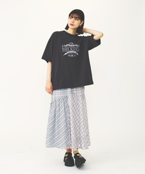 MILKFED.（ミルクフェド）の「PLAID SHEER TIERED SKIRT（スカート・レディース・ブラック/ライトグレー・ONE SIZE）」の18枚目の写真