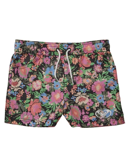 ROXY（ロキシー）の「MINI TO THE SUN SHOR/ロキシーキッズウエストゴムボタニカル柄サーフトランクス・ボードショーツ(水着)（水着・キッズ・イエロー/グリーン/ブラック・110/120/130/140/150）」の2枚目の写真