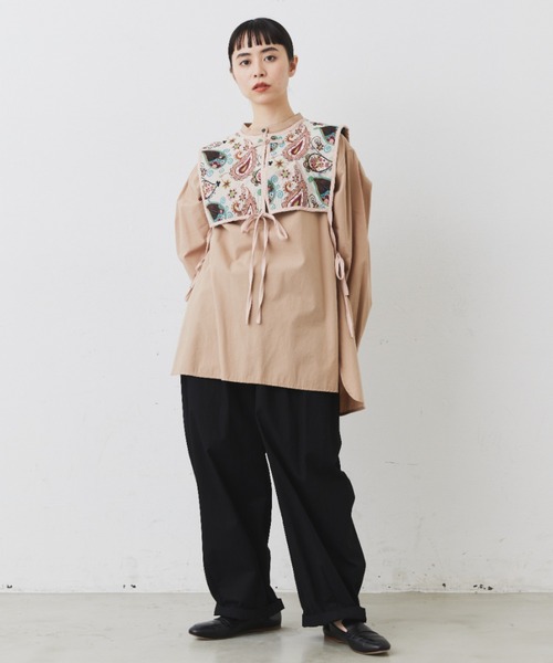 Soor ploom Dahlia smock eucalyptus つけ襟 Soor ploom Dahlia smock