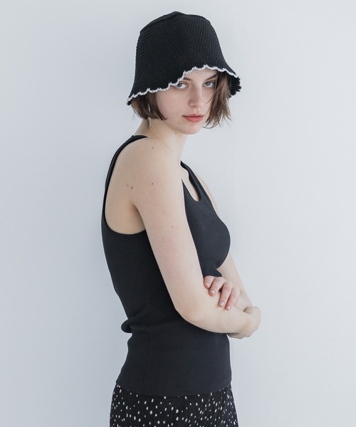 coca（coca）（コカ）の「カップ付きラウンドネックタンクトップ[外で着られるブラトップスOUT BRA]（タンクトップ・レディース・ブラック/アイボリー/ライトベージュ・S/M/L）」の19枚目の写真