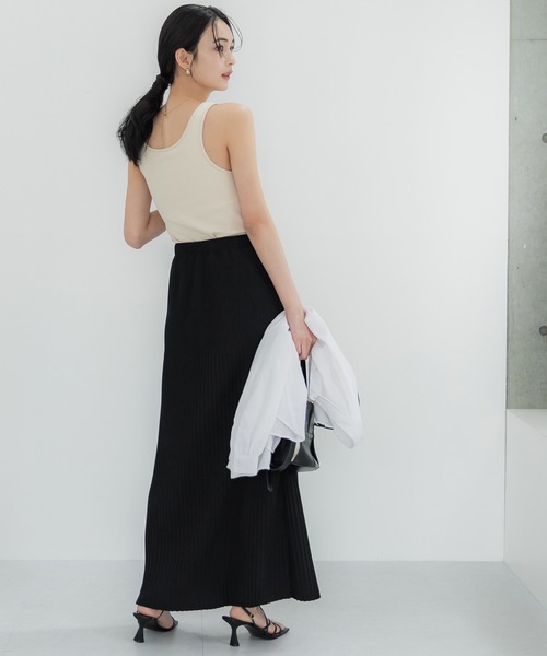 coca（coca）（コカ）の「カップ付きラウンドネックタンクトップ[外で着られるブラトップスOUT BRA]（タンクトップ・レディース・ブラック/アイボリー/ライトベージュ・S/M/L）」の13枚目の写真